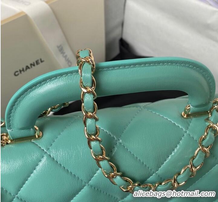 Luxurious Promotional Chanel small flap bag with top handle AS4544 Green