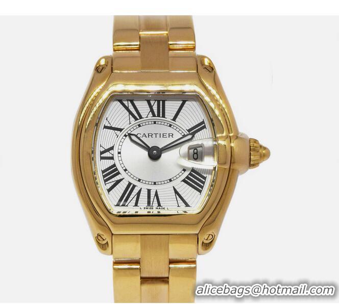 Best Price Cartier Roadster Date 18k Yellow Gold Dial 31mm Quartz Watch CA2676