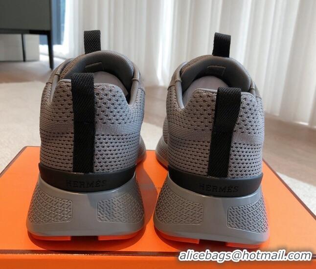 Unique Style Hermes Hugo sneakers in Technical Knit Grey 117013