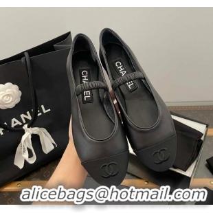 ​New Design Chanel Ballerina Lambskin Mary Jane Ballet Flats CH8410 Black