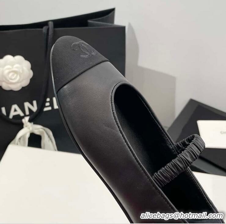 ​New Design Chanel Ballerina Lambskin Mary Jane Ballet Flats CH8410 Black