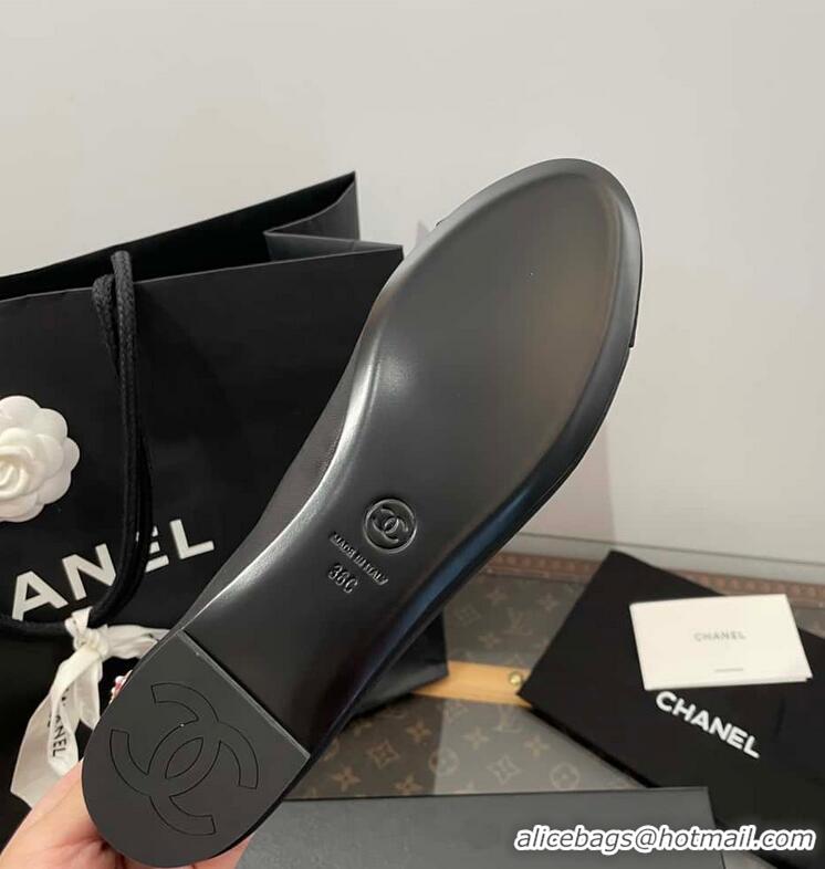 ​New Design Chanel Ballerina Lambskin Mary Jane Ballet Flats CH8410 Black