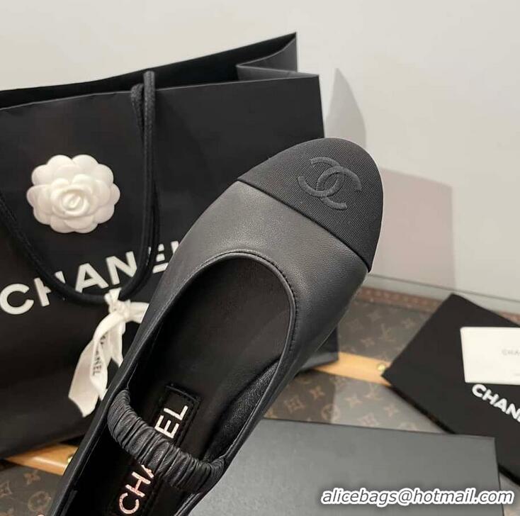 ​New Design Chanel Ballerina Lambskin Mary Jane Ballet Flats CH8410 Black