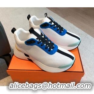 Trendy Design Hermes Hugo sneakers in Technical Knit White/Blue 117017