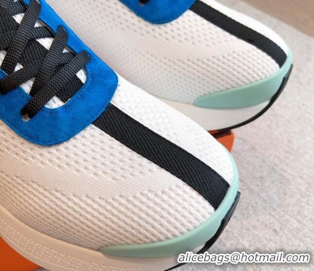 Trendy Design Hermes Hugo sneakers in Technical Knit White/Blue 117017