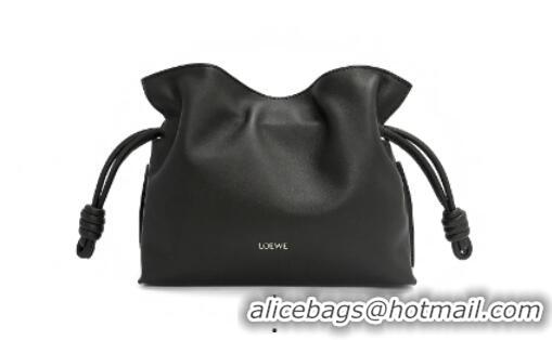 Top Grade Loewe Mini Napa Leather Flamenco clutch 26941 Black