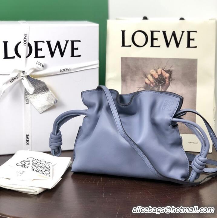 Famous Brand Loewe Mini Napa Leather Flamenco clutch 26941 Light Purple