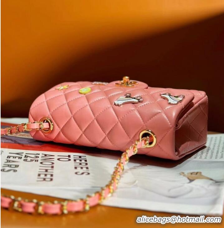 Best Price Chanel CLASSIC HANDBAG A01116 Coral Pink