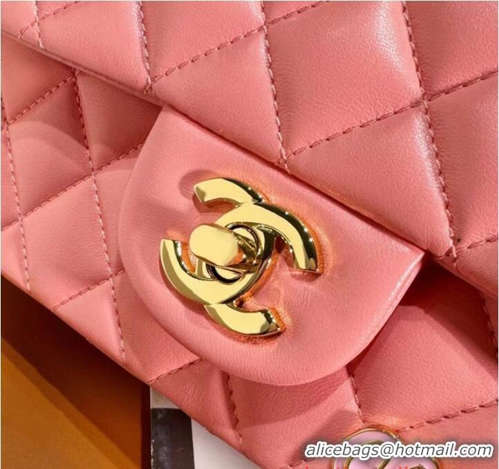 Best Price Chanel CLASSIC HANDBAG A01116 Coral Pink