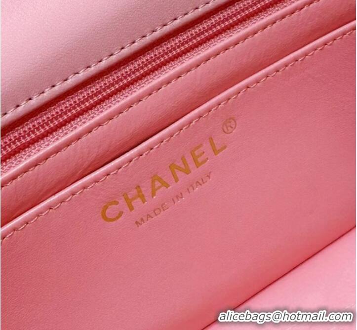 Best Price Chanel CLASSIC HANDBAG A01116 Coral Pink