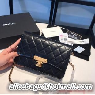 Top Grade Chanel CLUTCH WITH CHAIN 81414 Black