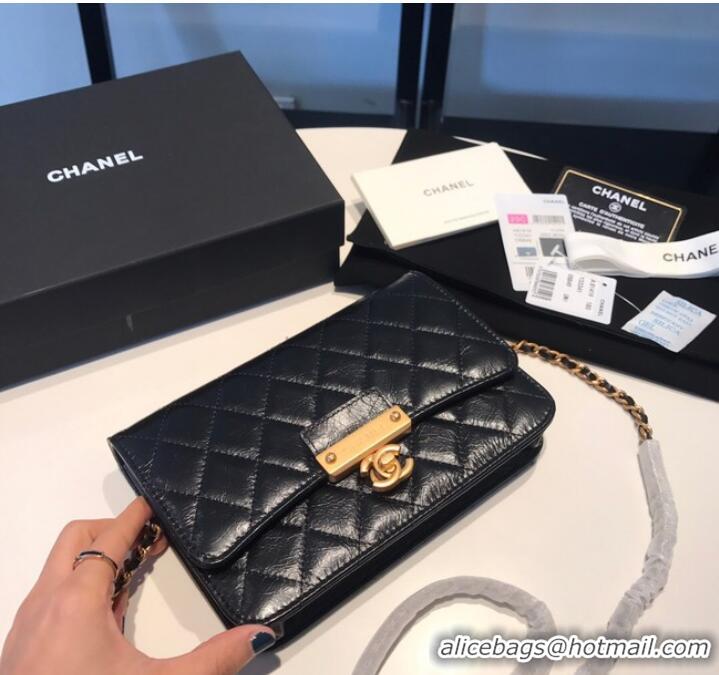 Top Grade Chanel CLUTCH WITH CHAIN 81414 Black