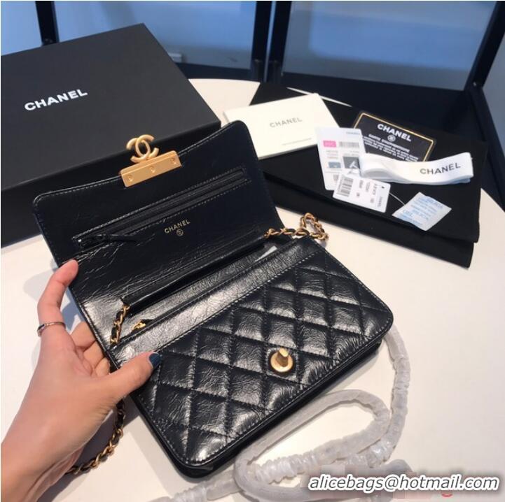 Top Grade Chanel CLUTCH WITH CHAIN 81414 Black