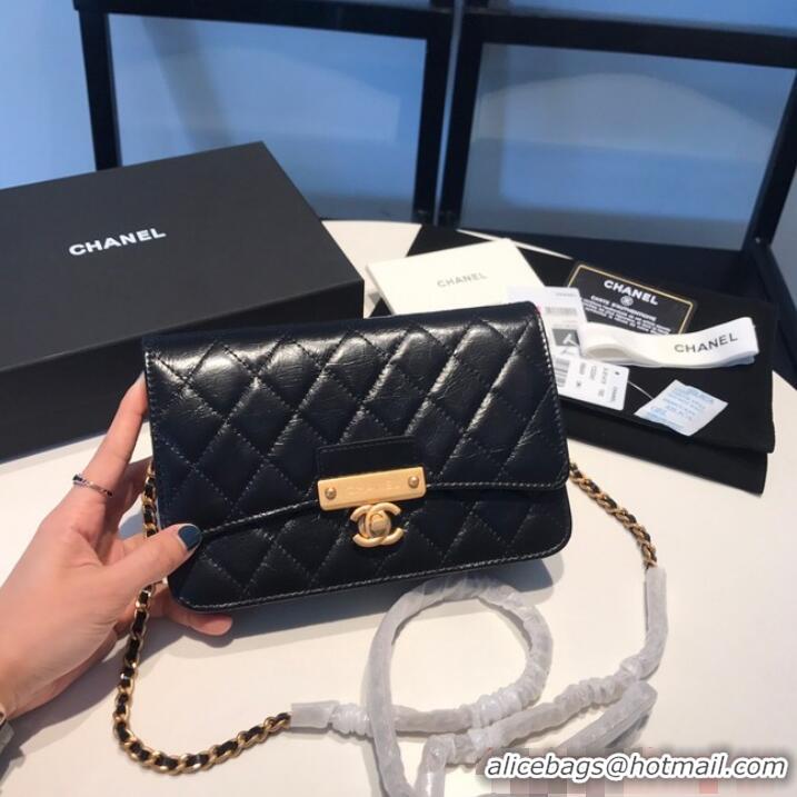 Top Grade Chanel CLUTCH WITH CHAIN 81414 Black