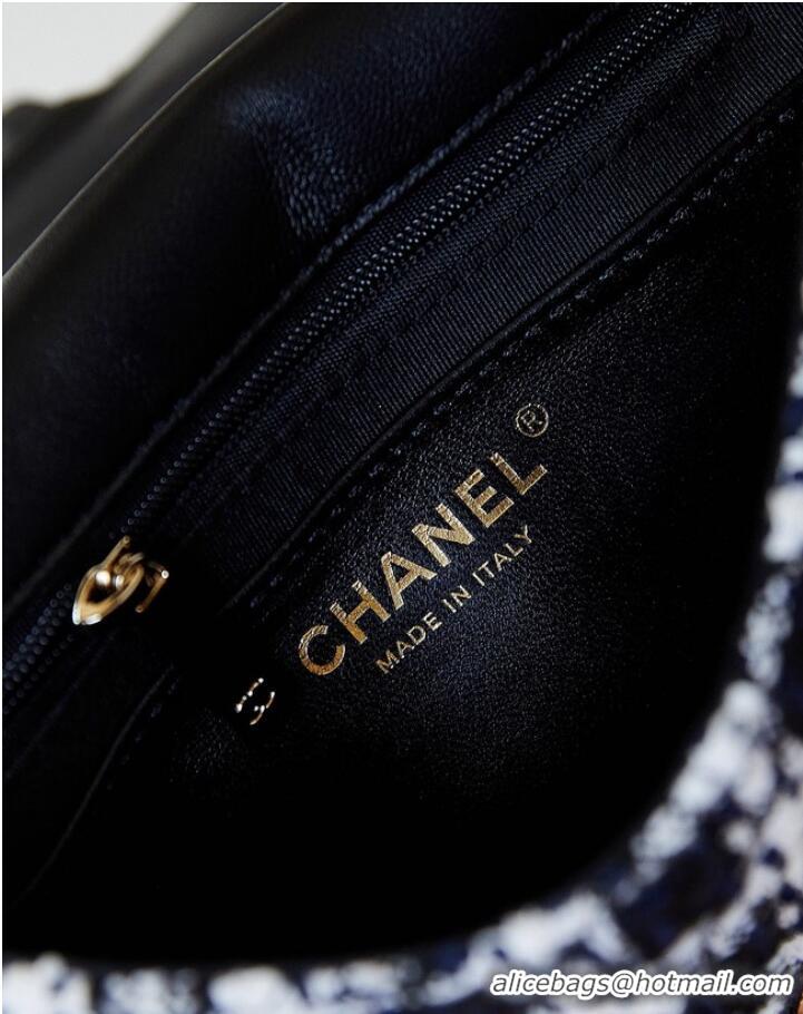 Top Quality Chanel small Tweed CLASSIC HANDBAG AS3782 Black