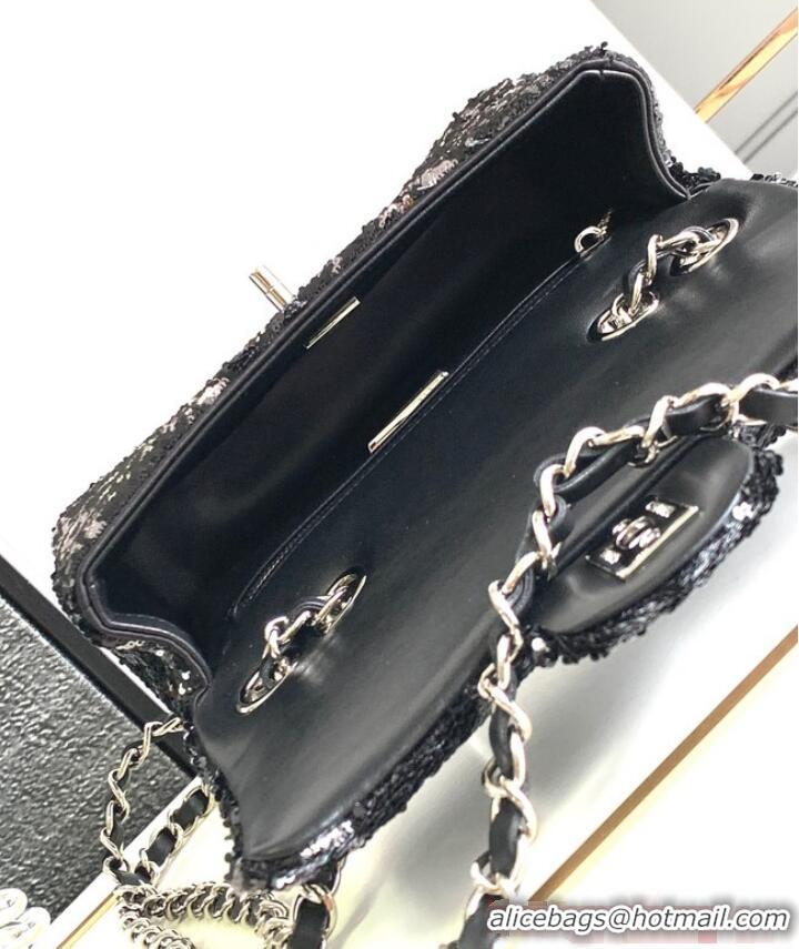 Famous Brand Chanel CLASSIC HANDBAG A01116 Black