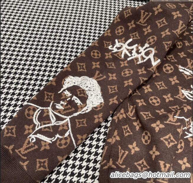 Promotional Louis Vuitton Monogram Wool Sweater LV110923 Brown 2023