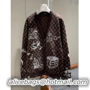 ​Super Quality Louis Vuitton Monogram Wool Cardigan LV110924 Brown 2023