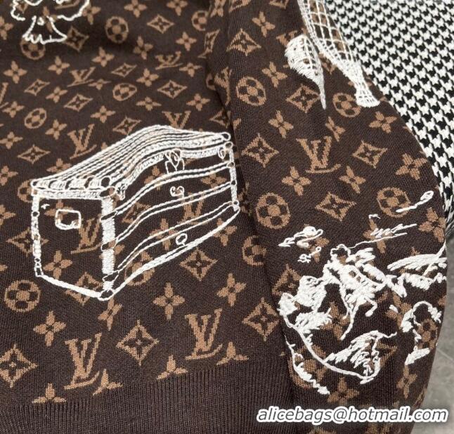 ​Super Quality Louis Vuitton Monogram Wool Cardigan LV110924 Brown 2023