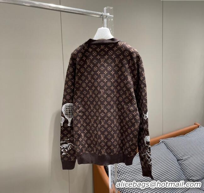 ​Super Quality Louis Vuitton Monogram Wool Cardigan LV110924 Brown 2023