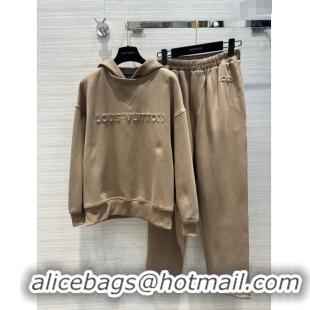 Best Price Louis Vuitton Sweatershirt and Pants LV112306 Brown 2023