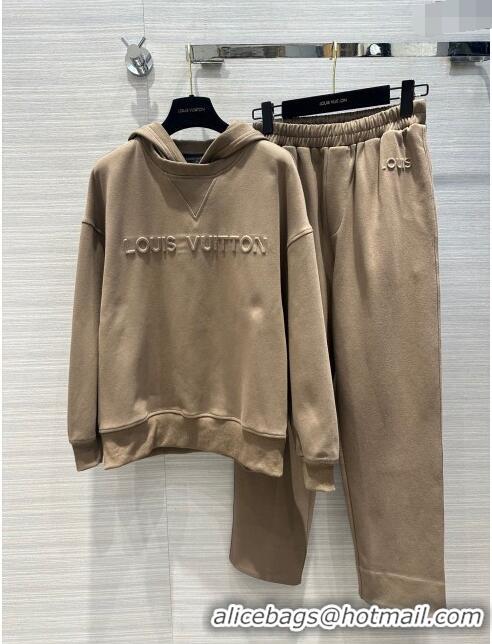 Best Price Louis Vuitton Sweatershirt and Pants LV112306 Brown 2023