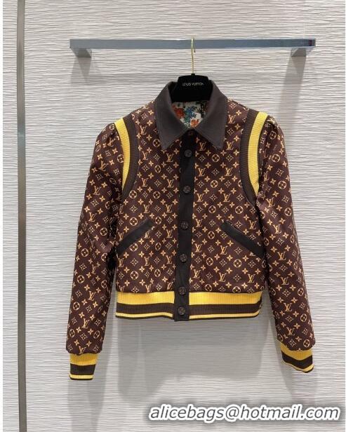 Promotional Louis Vuitton Monogram Reversible Jacket LV112324 Brown 2023