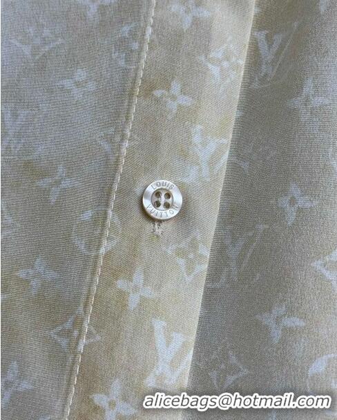 Reasonable Price Louis Vuitton Monogram Cloud Shirt in Silk 1AFDLK Yellow 2023