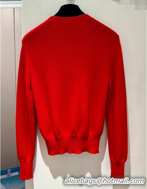 ​New Fashion Louis Vuitton Wool Sweater LV121101 Red 2023