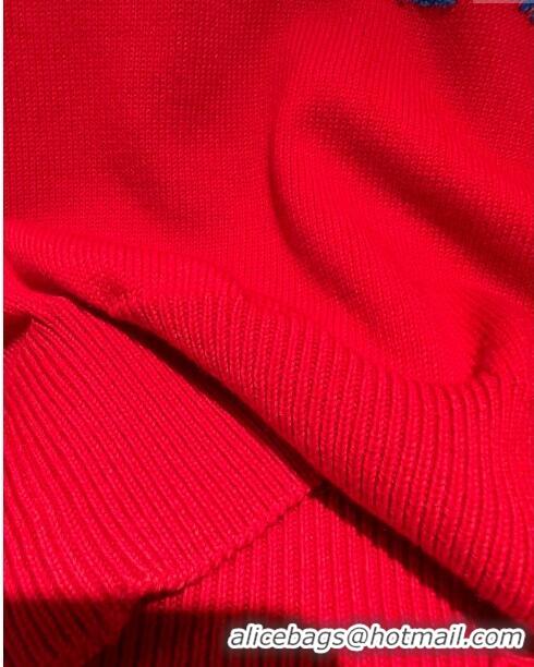 ​New Fashion Louis Vuitton Wool Sweater LV121101 Red 2023