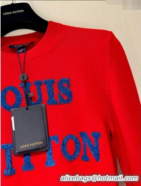 ​New Fashion Louis Vuitton Wool Sweater LV121101 Red 2023