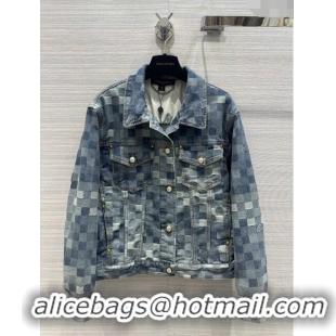 Super Quality Louis Vuitton Denim Jacket LV122948 Blue 2023