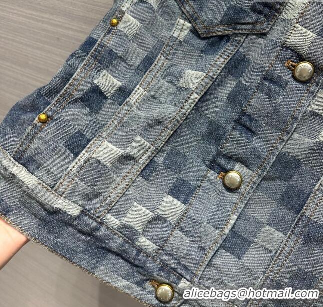 Super Quality Louis Vuitton Denim Jacket LV122948 Blue 2023