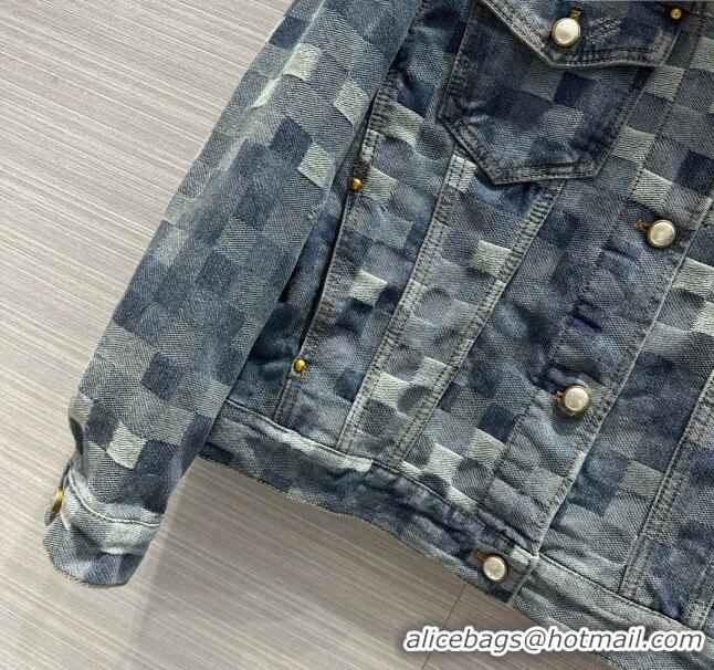 Super Quality Louis Vuitton Denim Jacket LV122948 Blue 2023