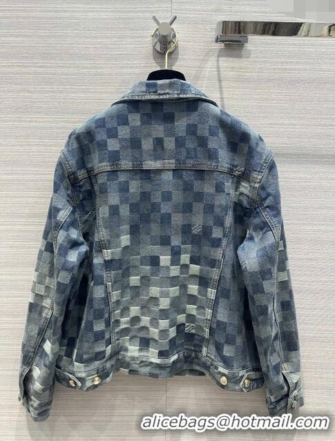 Super Quality Louis Vuitton Denim Jacket LV122948 Blue 2023