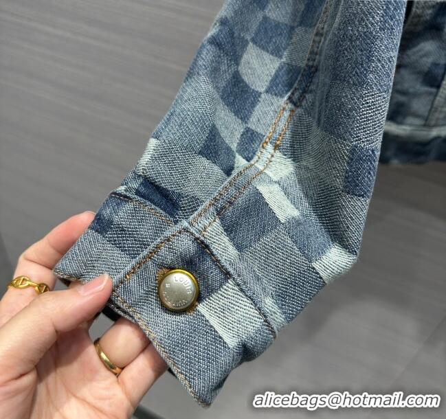 Super Quality Louis Vuitton Denim Jacket LV122948 Blue 2023