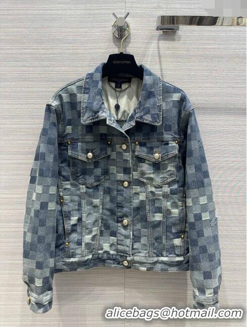 Super Quality Louis Vuitton Denim Jacket LV122948 Blue 2023