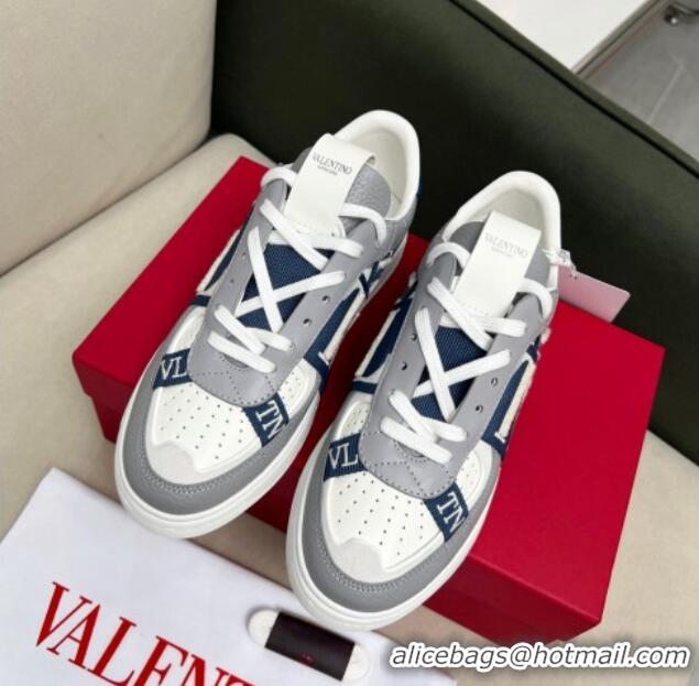 Purchase Valentino VL7N Low Banded Calfskin Sneakers Grey 121121