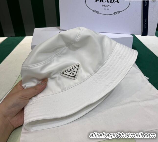 Good Product Prada Nylon Bucket Hat PR08241 White 2023