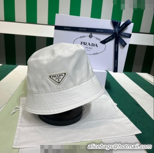 Good Product Prada Nylon Bucket Hat PR08241 White 2023