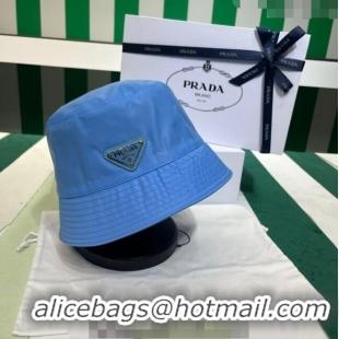 Top Grade Prada Nylon Bucket Hat PR08241 Blue 2023