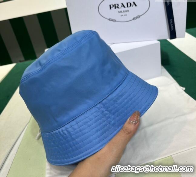 Top Grade Prada Nylon Bucket Hat PR08241 Blue 2023