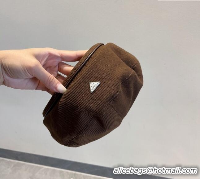 Affordable Price Prada Beret Hat PR09052 Brown 2023