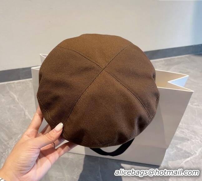 Affordable Price Prada Beret Hat PR09052 Brown 2023