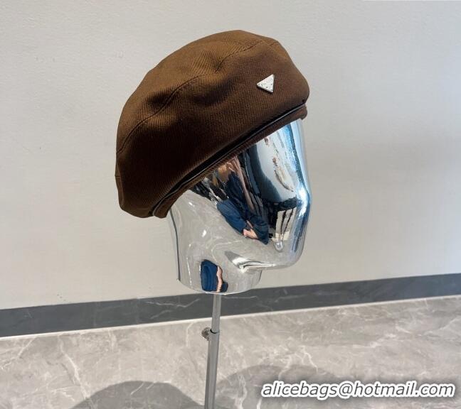 Affordable Price Prada Beret Hat PR09052 Brown 2023