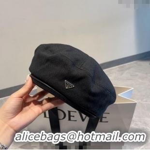 Trendy Design Prada Beret Hat PR09052 Black 2023