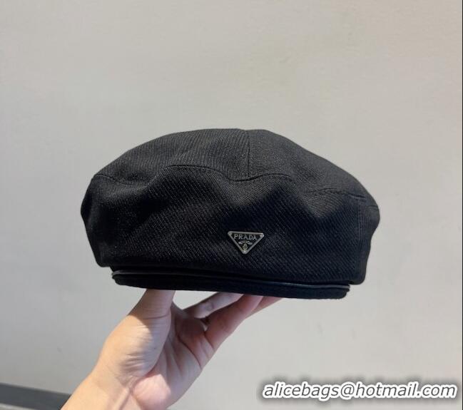 Trendy Design Prada Beret Hat PR09052 Black 2023