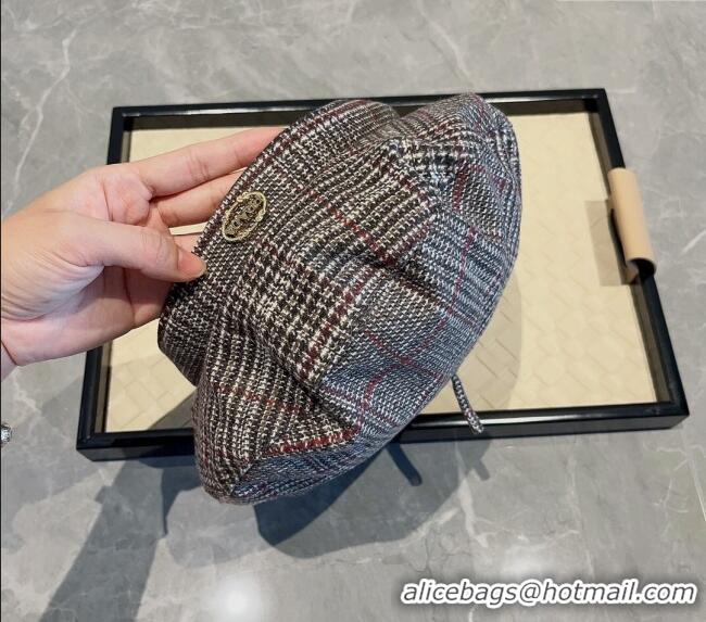 Pretty Style Prada Check Beret Hat PR09121 Black/White 2023