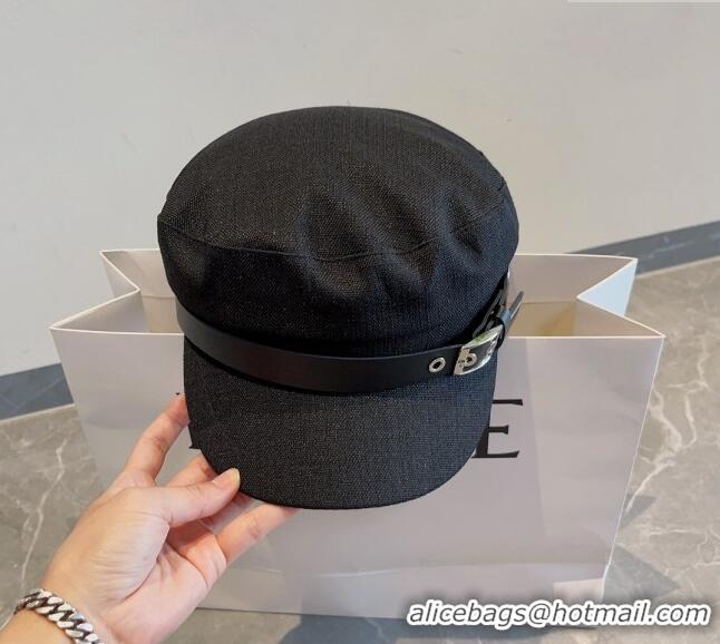 Best Price Prada Fabric Hat with Logo Belt PR09122 Black 2023