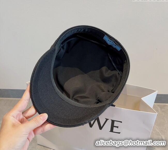 Best Price Prada Fabric Hat with Logo Belt PR09122 Black 2023